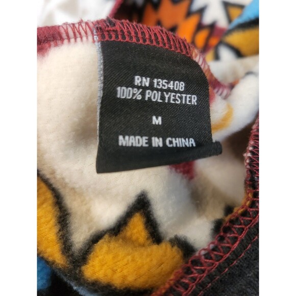 Hooey Aztec Full Zip Fleece Jacket Southwestern Rodeo Size M Style HJ081BUCR - Picture 8 of 9
